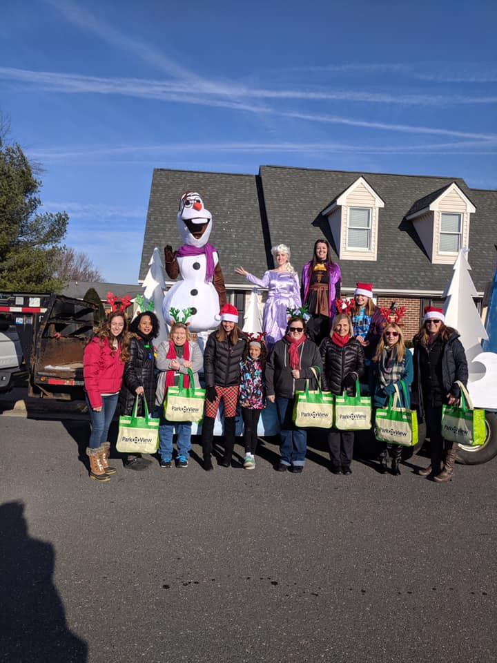 Park View employees at Christmas parade