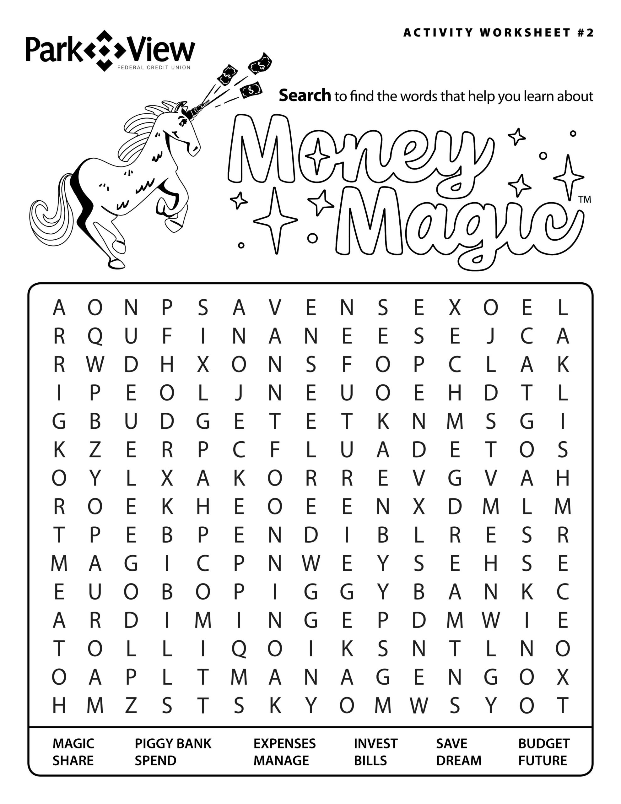 Money Magic Word Search