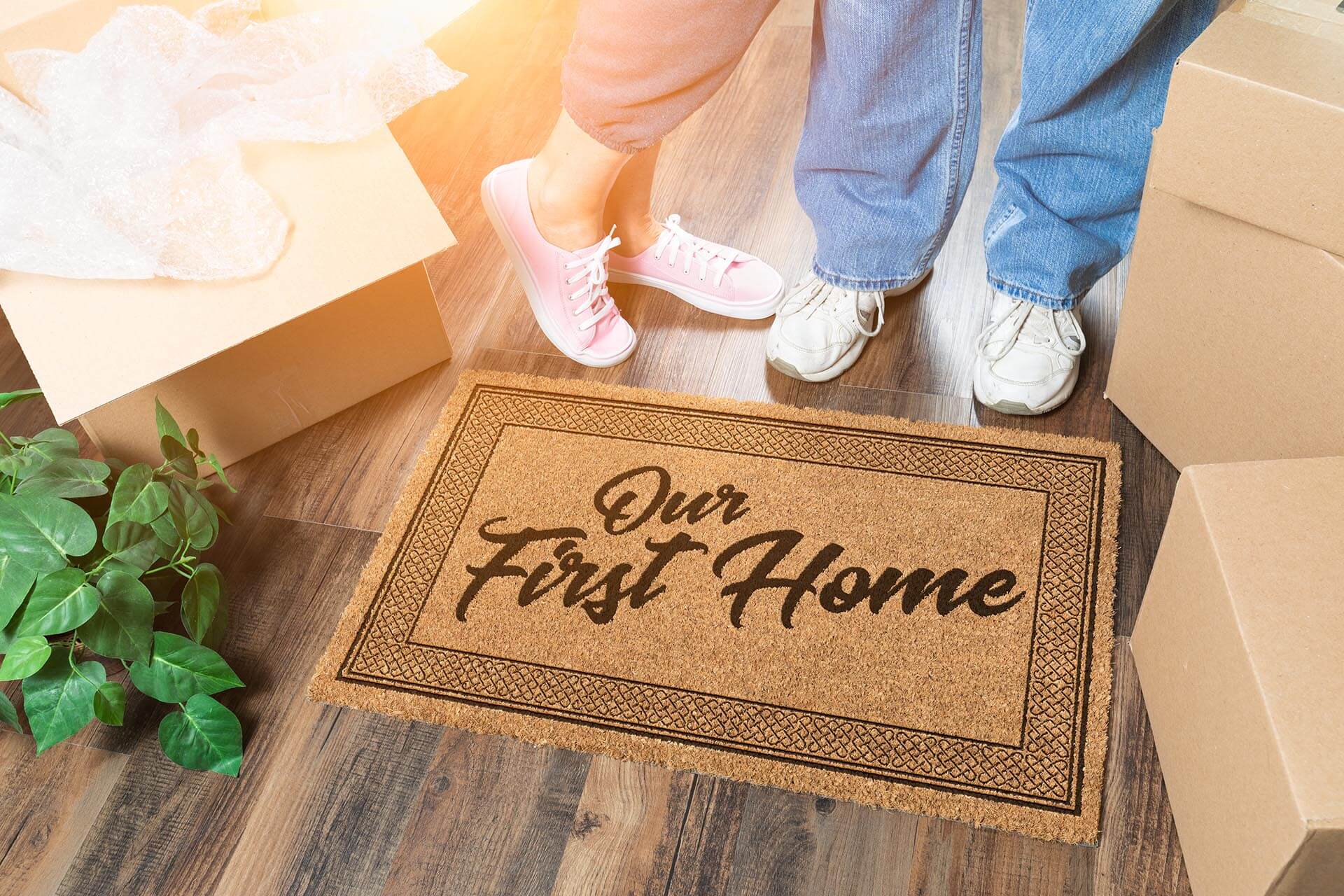 Our first home welcome mat