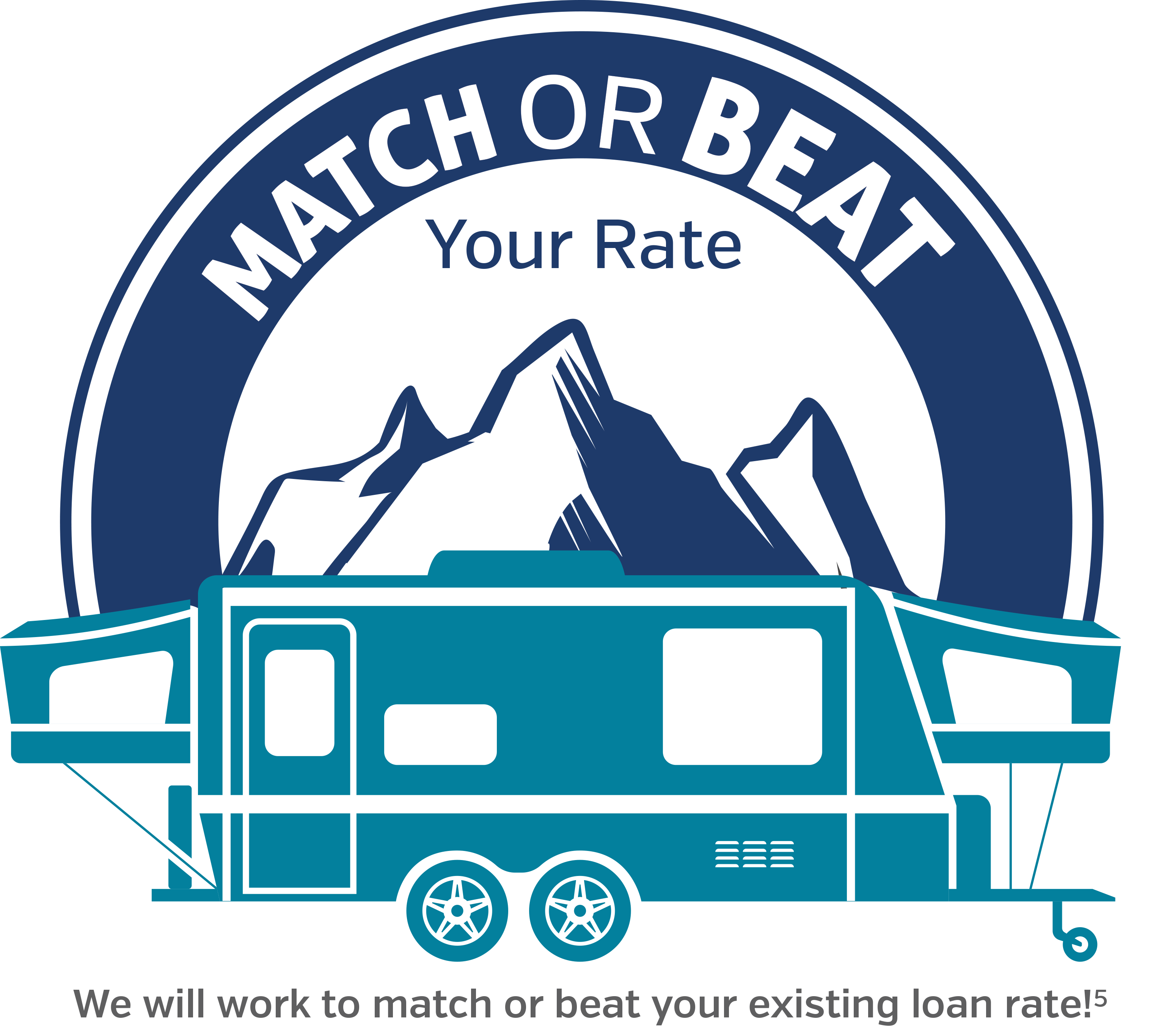 We will work to match or beat your existing RV loan rate