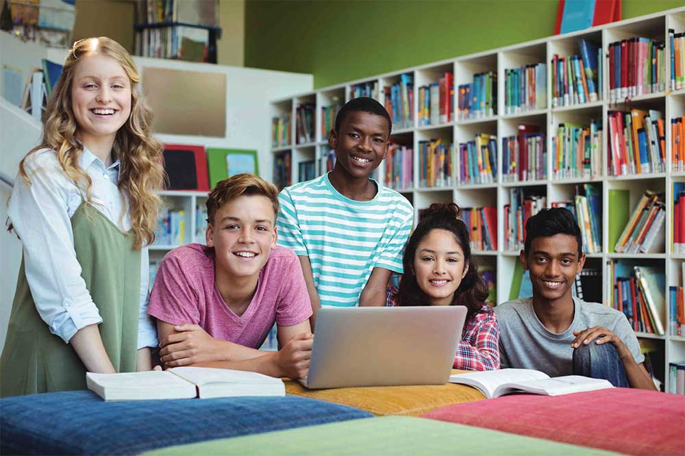 GroupofHighSchoolStudents Group of Diverse High School Students