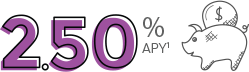 2.50 2.50% APY