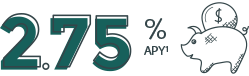 2.75% 2.75% Annual Percentage Yield