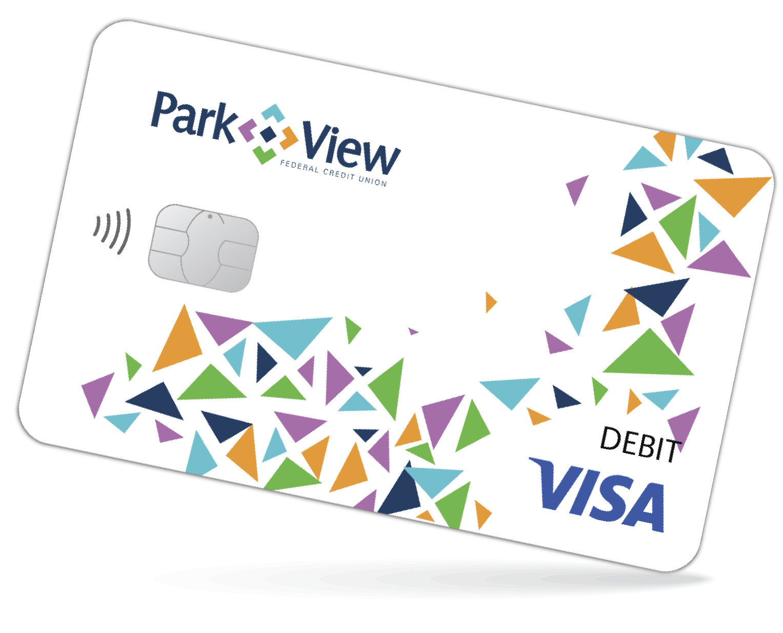 A Park View debit card with a fresh design, designed for easy use in daily transactions and effective money management.